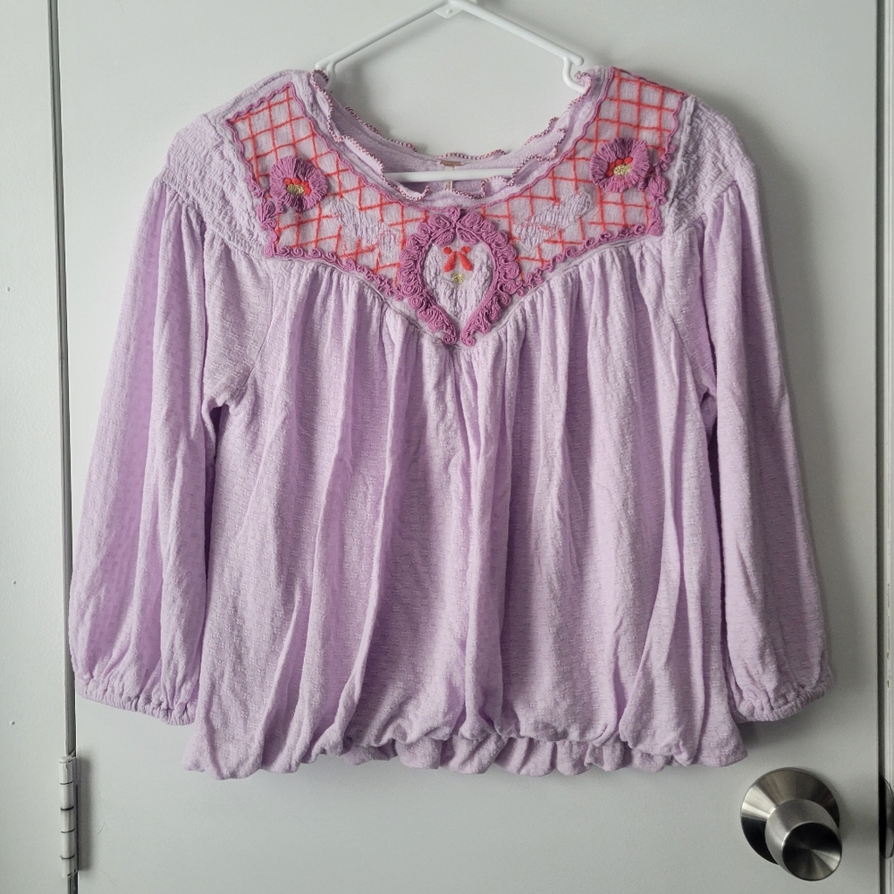 Free People lavender Begonia top